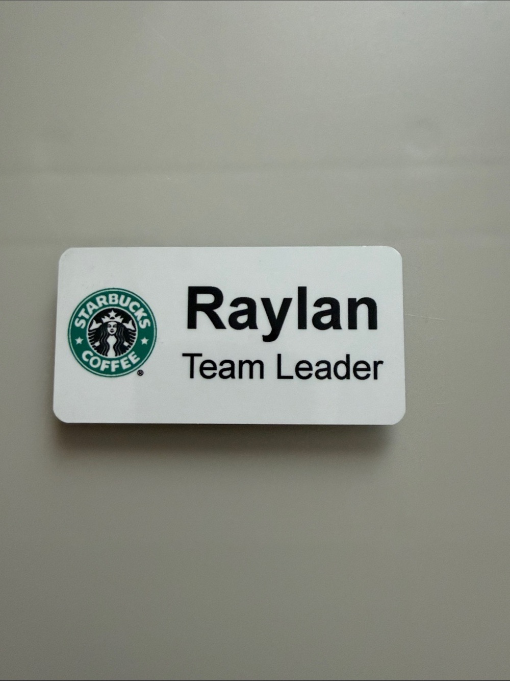 Magnetic Starbucks Name Tag